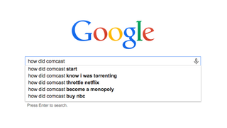 The History of Comcast As Told By Google Autofill